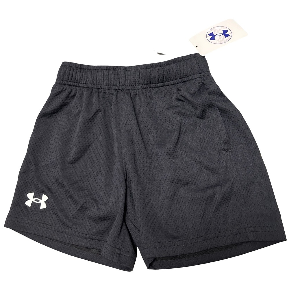Under Armour Mesh Loose Athletic Shorts Black Sz YXS NWT
